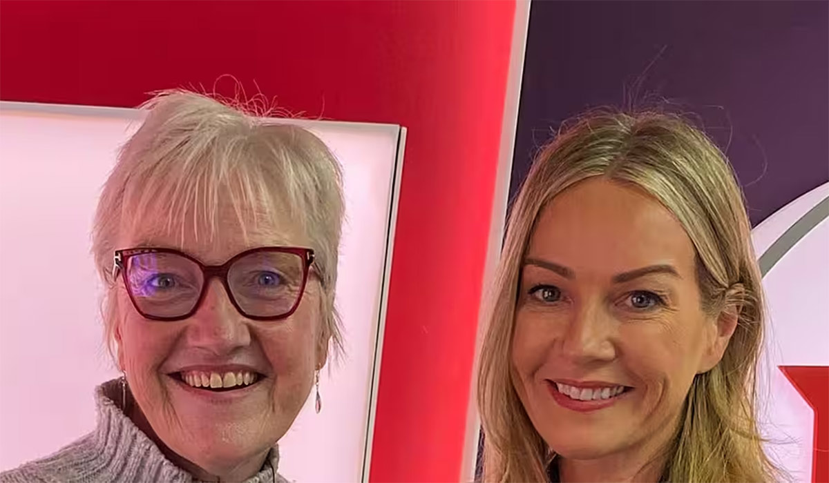 Author Dearbhla Mescal and Claire Byrne. Pic: Newstalk