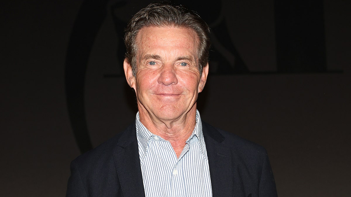 Dennis Quaid posing for photos at the Taormina Film Festival in Italy in June 2025.