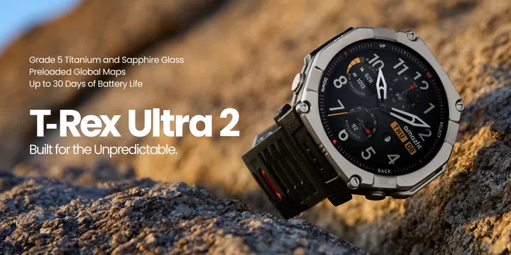 Image of the T-Rex Ultra 2 on rocks