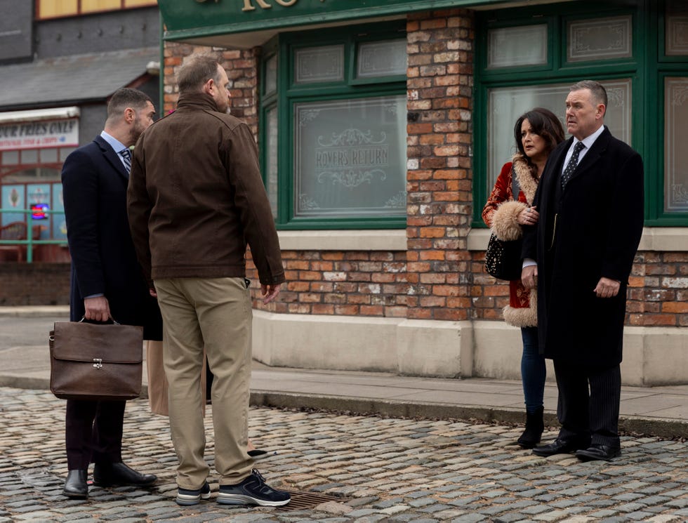 Adam Barlow, Damien Ripley, George Shuttleworth, Christina Boyd, Coronation Street adam barlow, damien ripley, george shuttleworth, christina boyd, coronation street