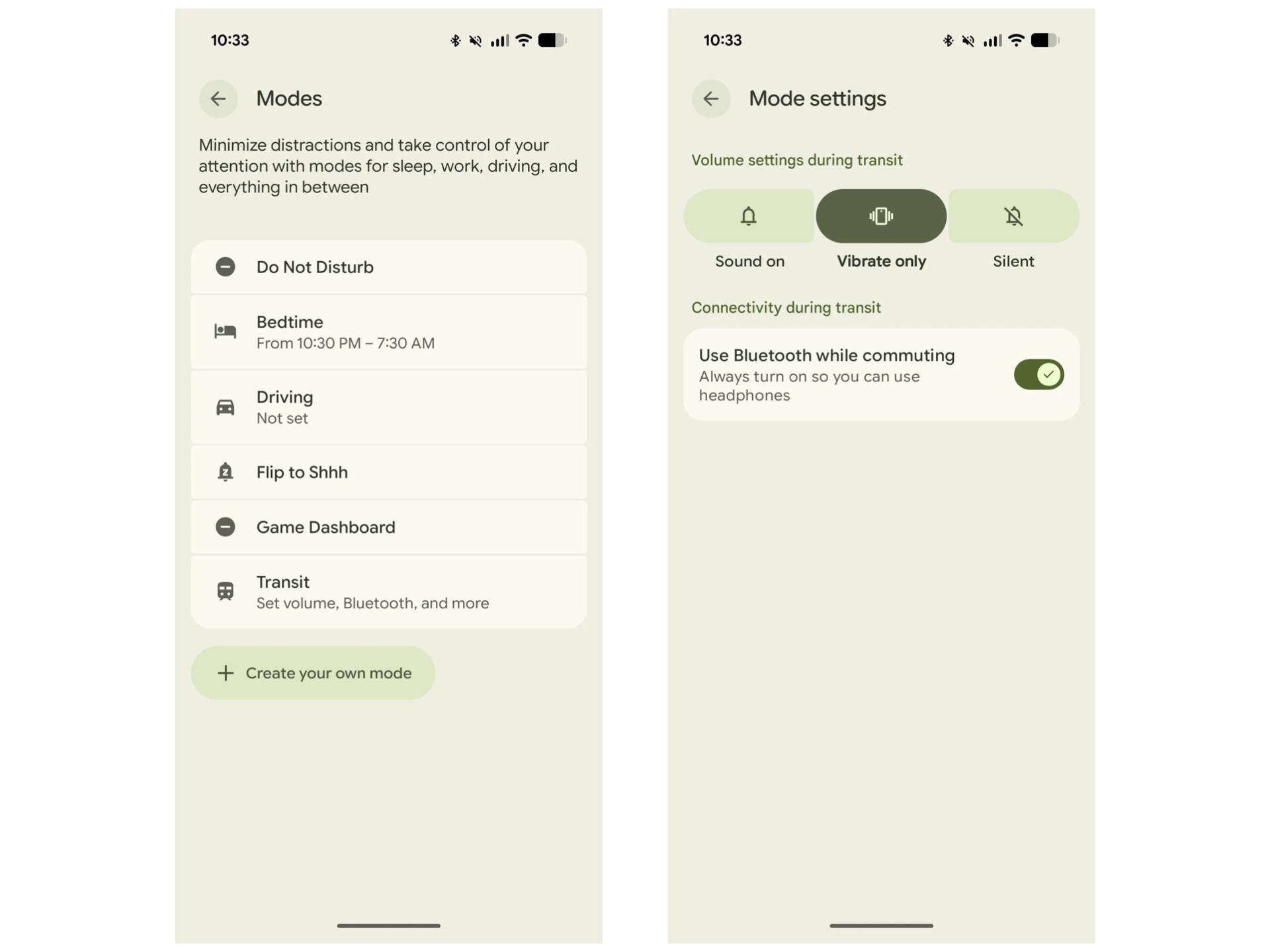 How transit mode will work on a Google Pixel device