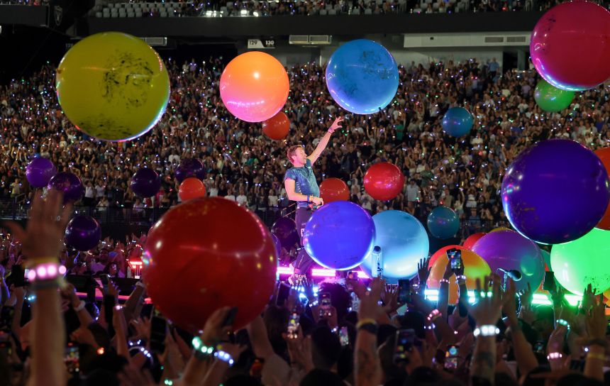 Coldplay's long-running Music of the Spheres tour is a stunning visual spectacle.