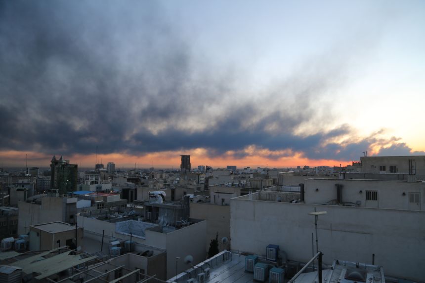 Thick smoke rises over western areas of Tehran following continued US and Israeli strikes on the Iranian capital in Tehran, Iran, on March 3, 2026.