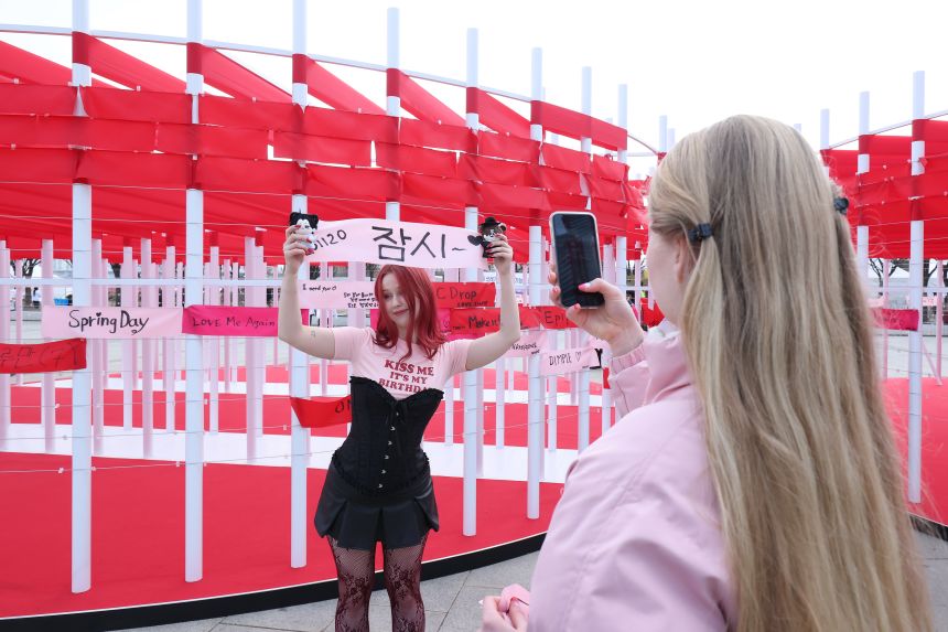 BTS fans ahead of the comeback concert.
