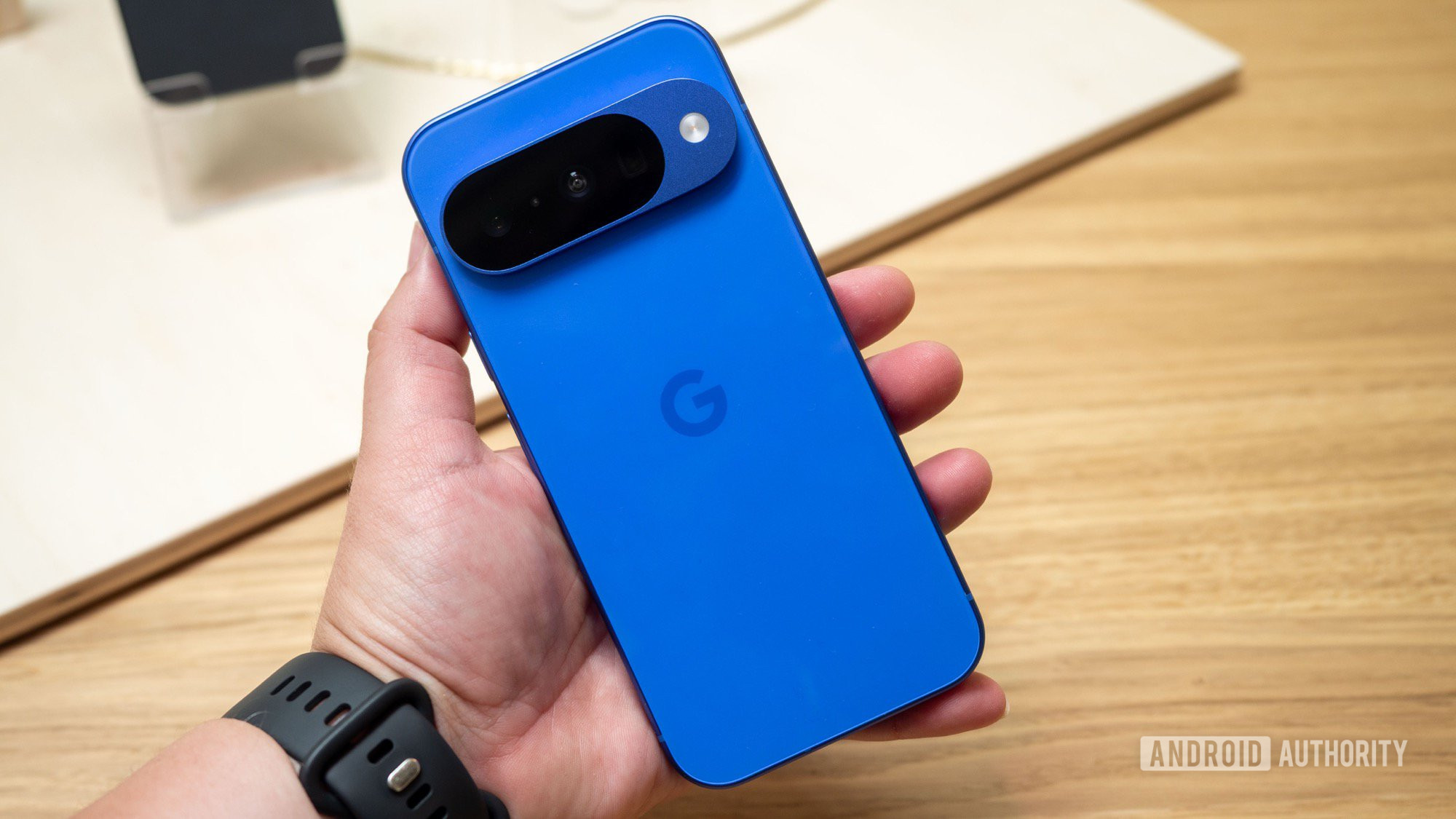 google pixel 10 in hand back indigo