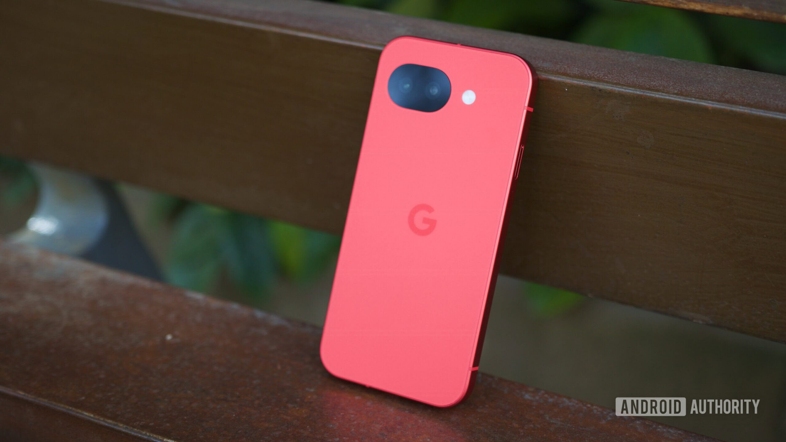 The Google Pixel 10a in its Berry color.