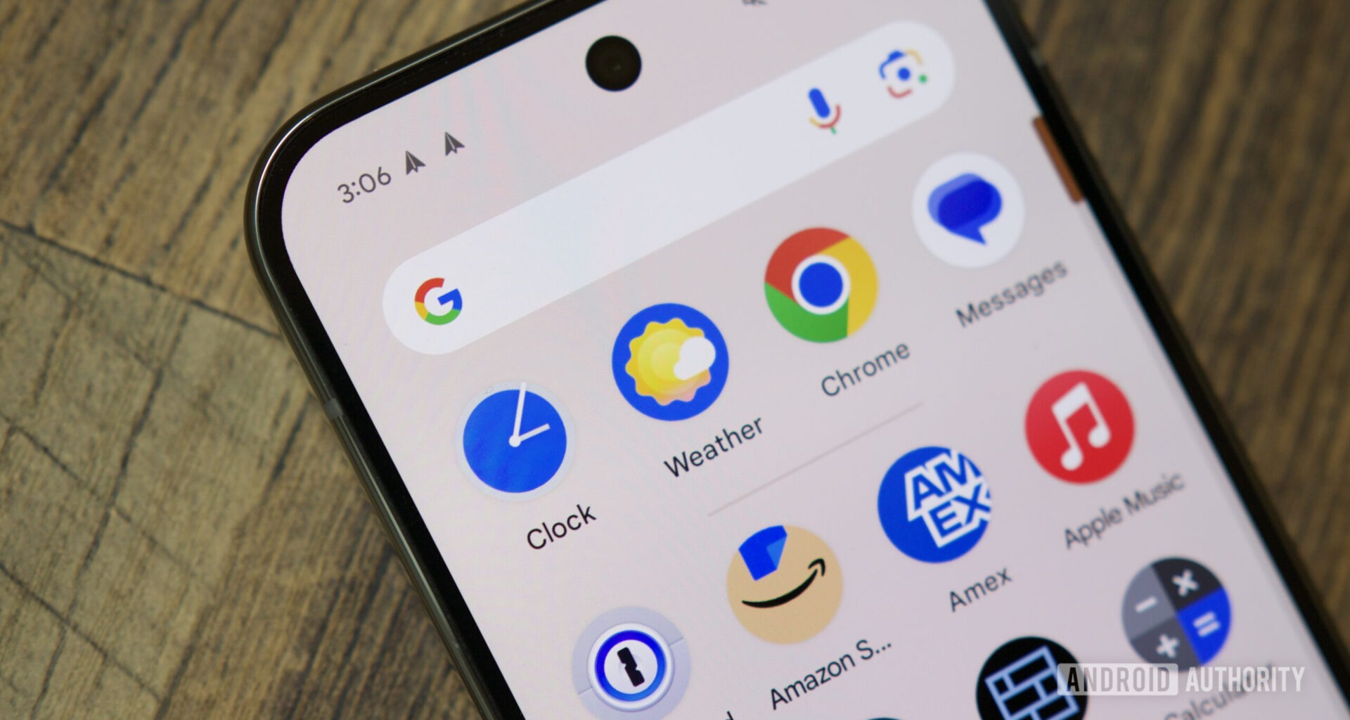 Pixel Weather app icon on an Android phone.