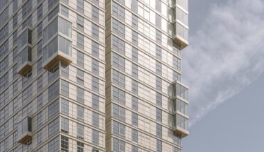 Boxy “sky lounges” protrude from Kaye tower in Seattle