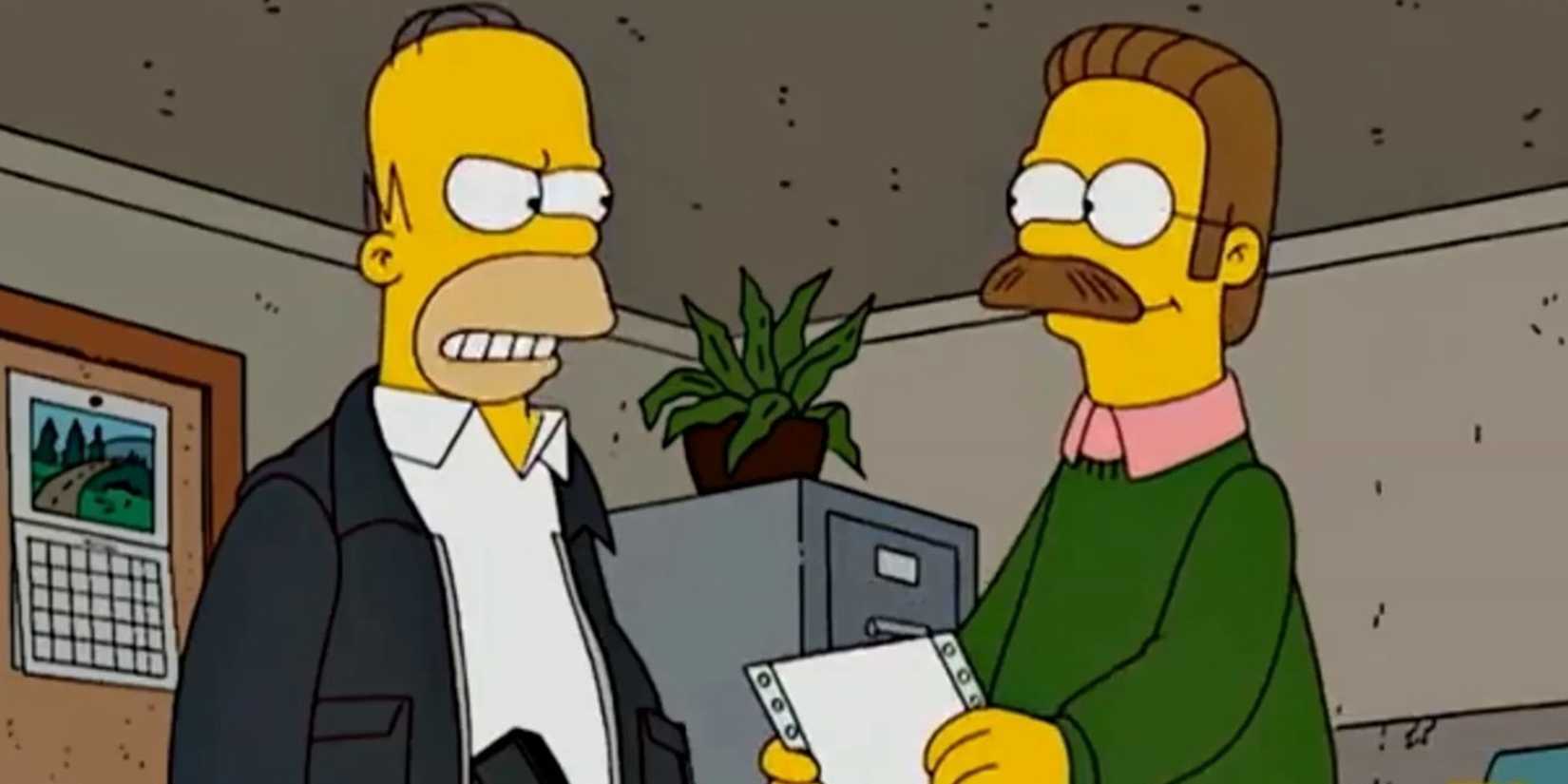 Homer and Flanders with a bounty in The Simpsons
