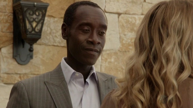 Marty Kaan smirking at Jeannie van der Hooven on House of Lies S1E8