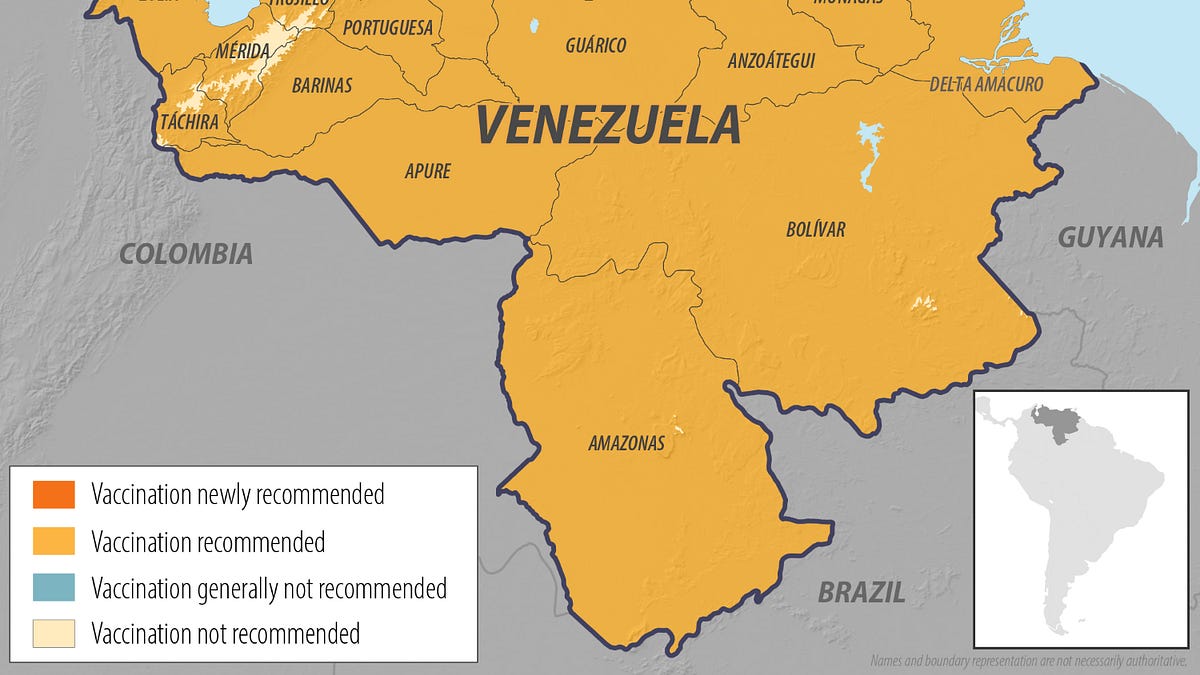 CDC issues travel notice for Venezuela due to yellow fever