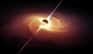 Quasar with energetic jets. Galactic nucleus with supermassive black hole.