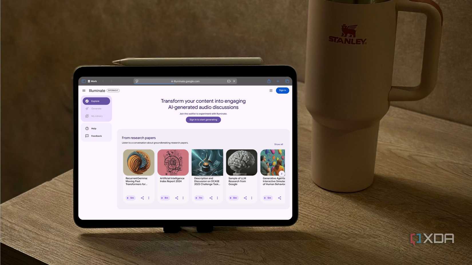 Illuminate Google Labs Experiment