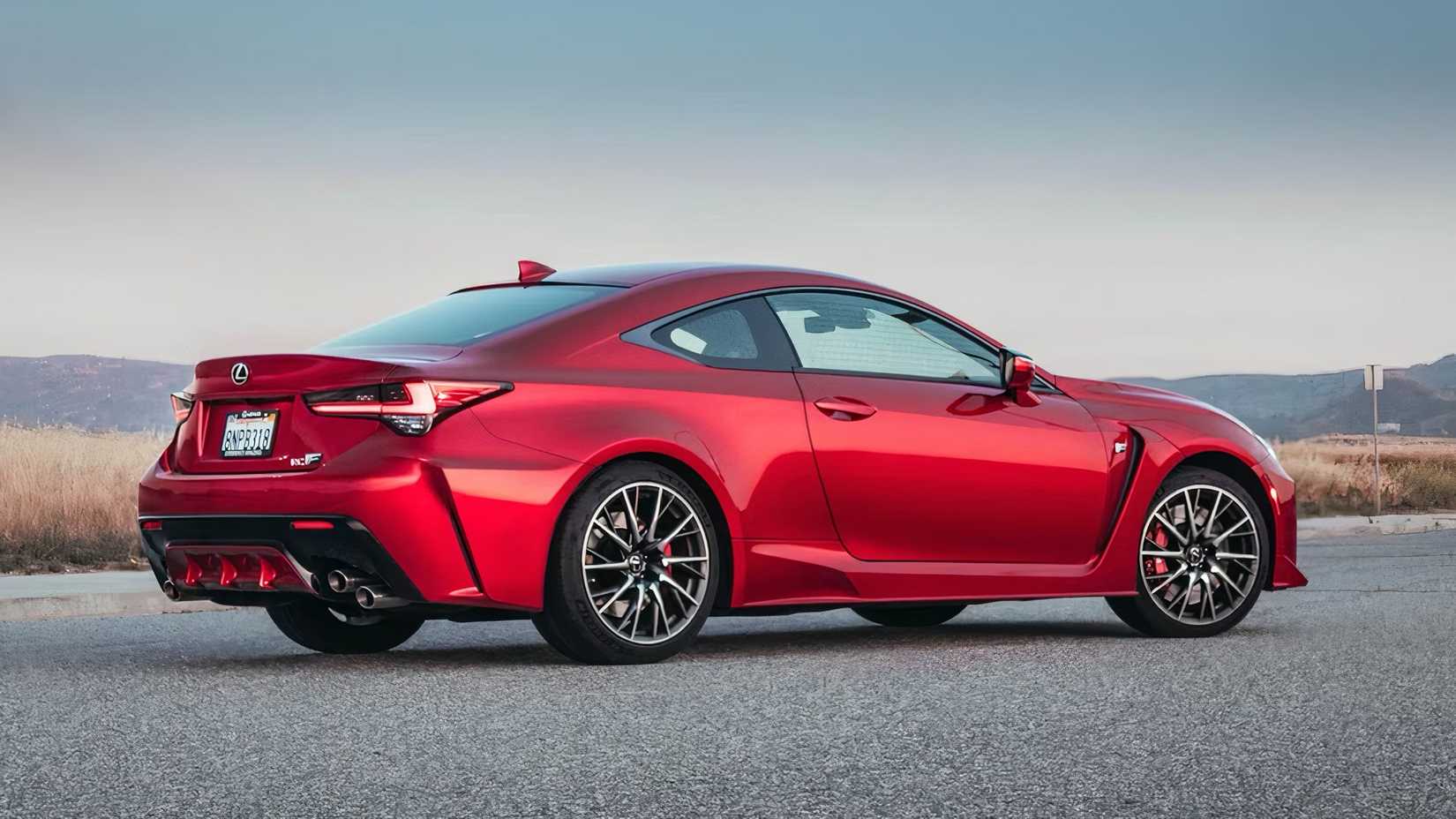 2024 Lexus RC F in red parked