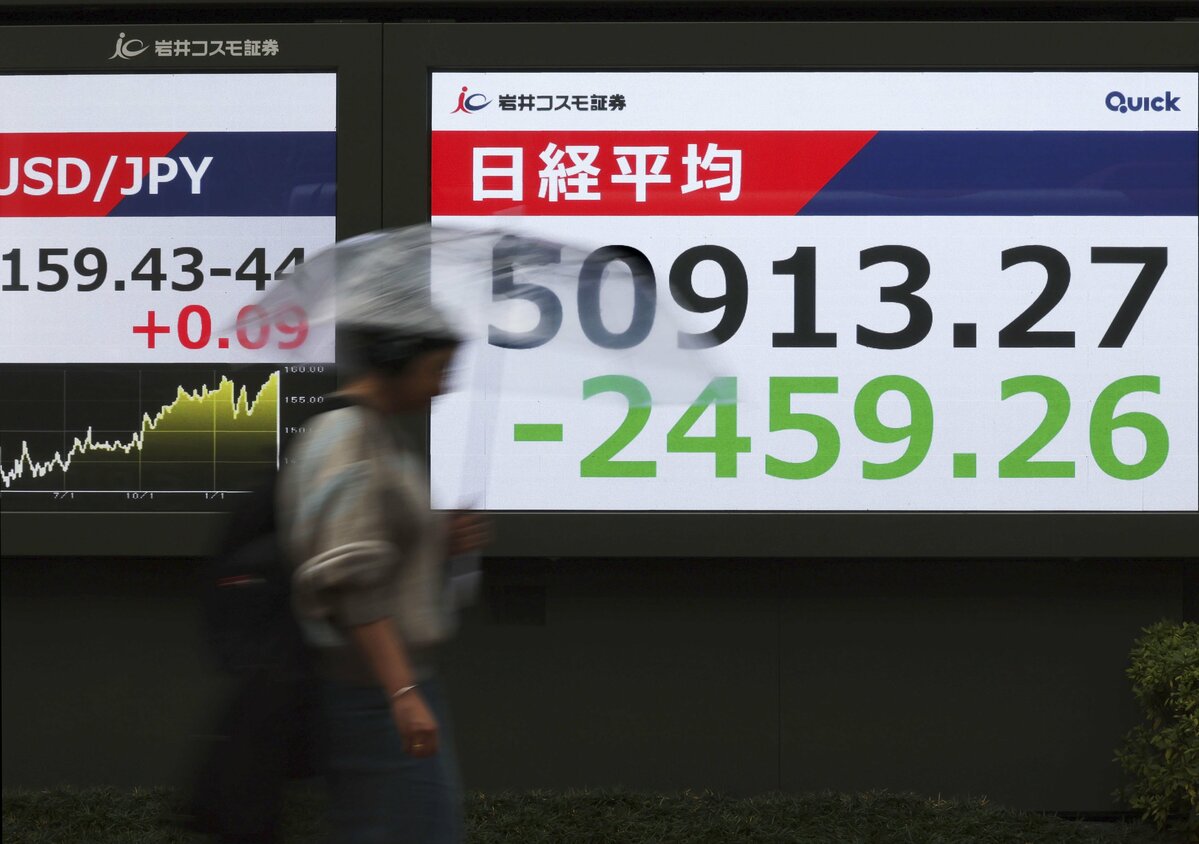 Nikkei sinks over 5% after Trump threatens Iran over Strait of Hormuz