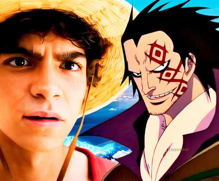 Inaki Godoy as Luffy in live-action and Dragon from the anime in One Piece.