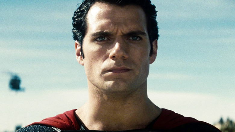 Superman (Henry Cavill) looking deep in thought in 