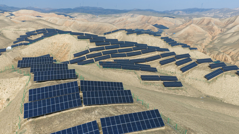 Solar farm in Gansu province, China