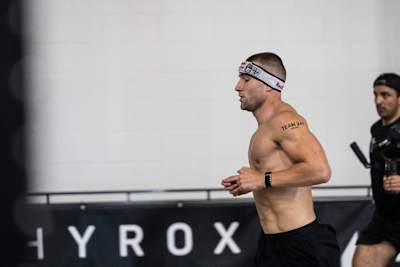 Jake Dearden competes during the Hyrox World Championship in Chicago, USA on June 12, 2025.