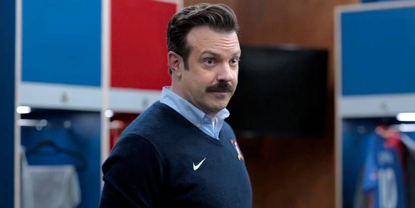 Jason Sudeikis in the locker room in Ted Lasso