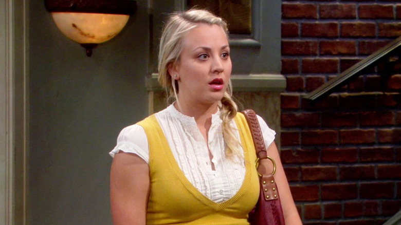 Penny looking alarmed on The Big Bang Theory