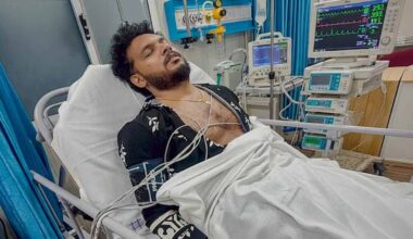 Karthik Surya in the hospital. Photo: Special Arrangement