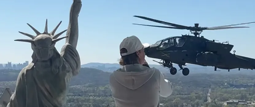 Kid Rock Celebrates Two Military Attack Helicopters Visiting His Mansion 'The Southern White House'