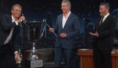 Jimmy Kimmel Gifts Gavin Newsom His Own FIFA Peace Prize
