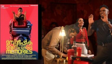 ‘Masthishka Maranam’ poster, Krishand with Rajisha Vijayan on set. Photo: Special Arrangement