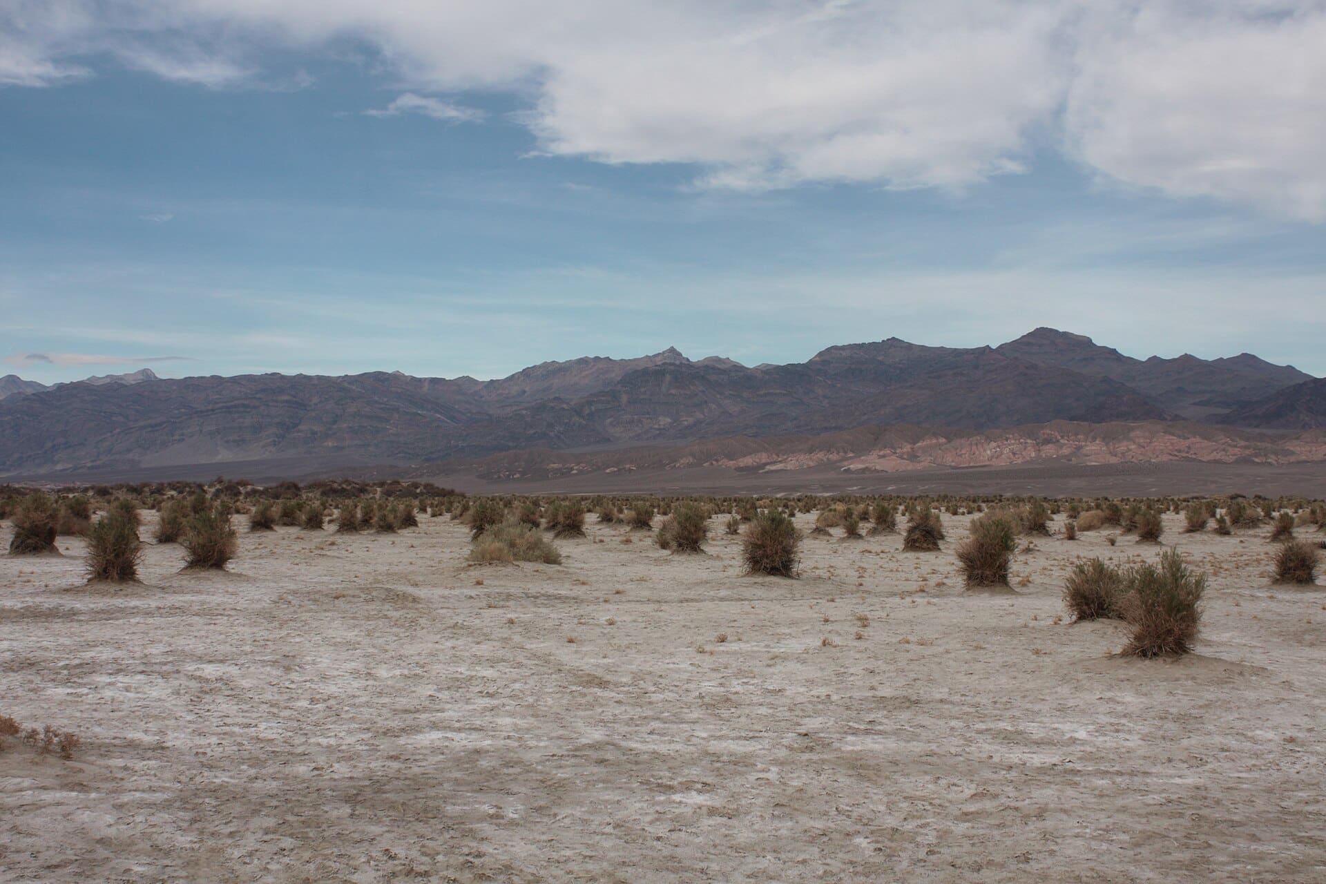 Landscape of Death Valley deserted land