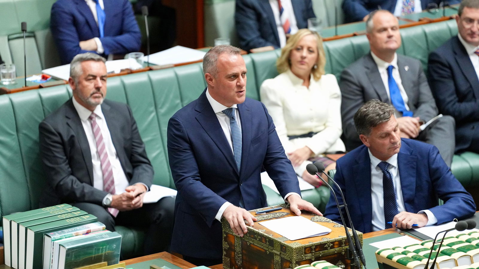Tim Wilson asks a question in the House of Reps. 