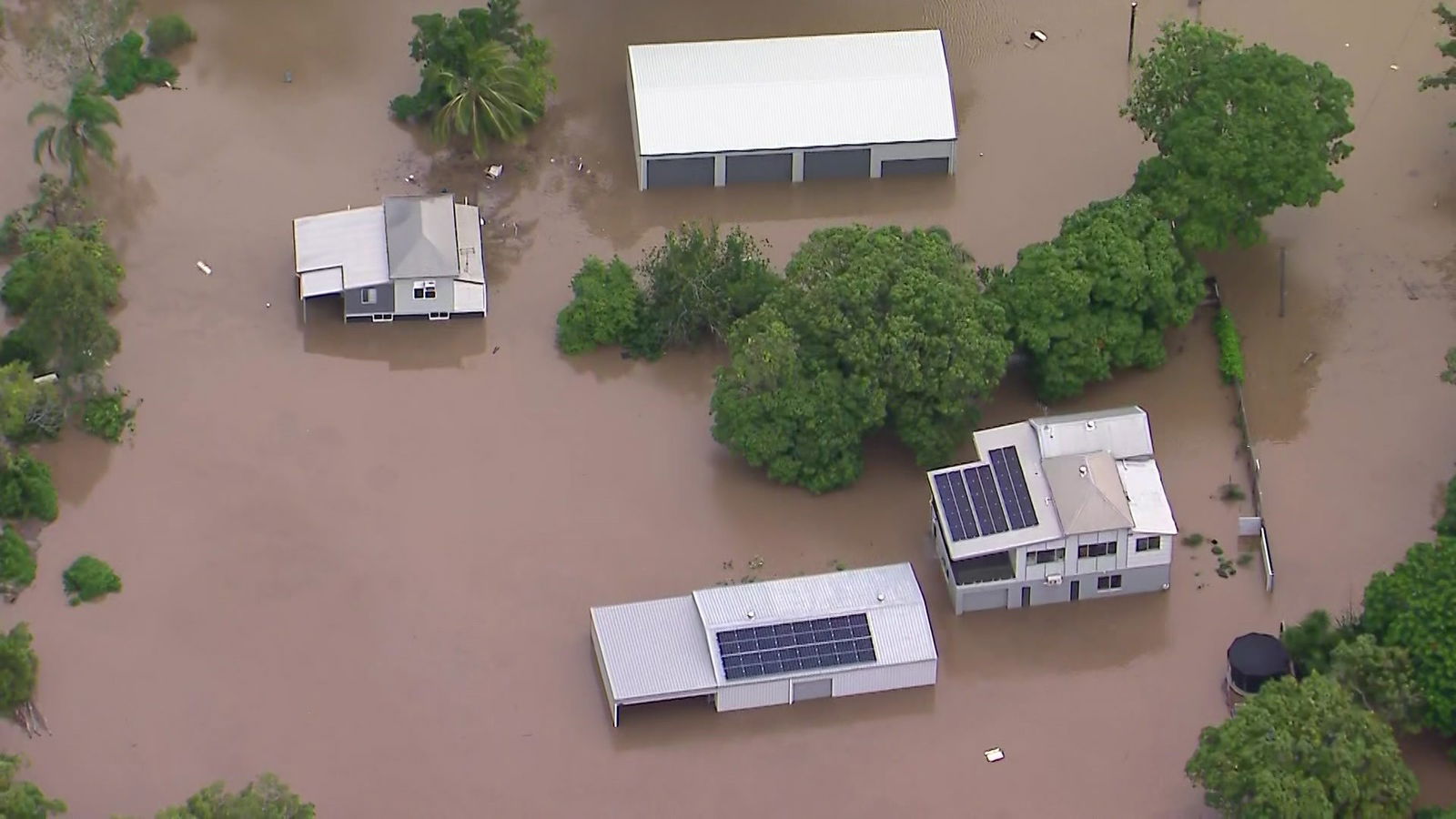 flooded homes and businesses from above