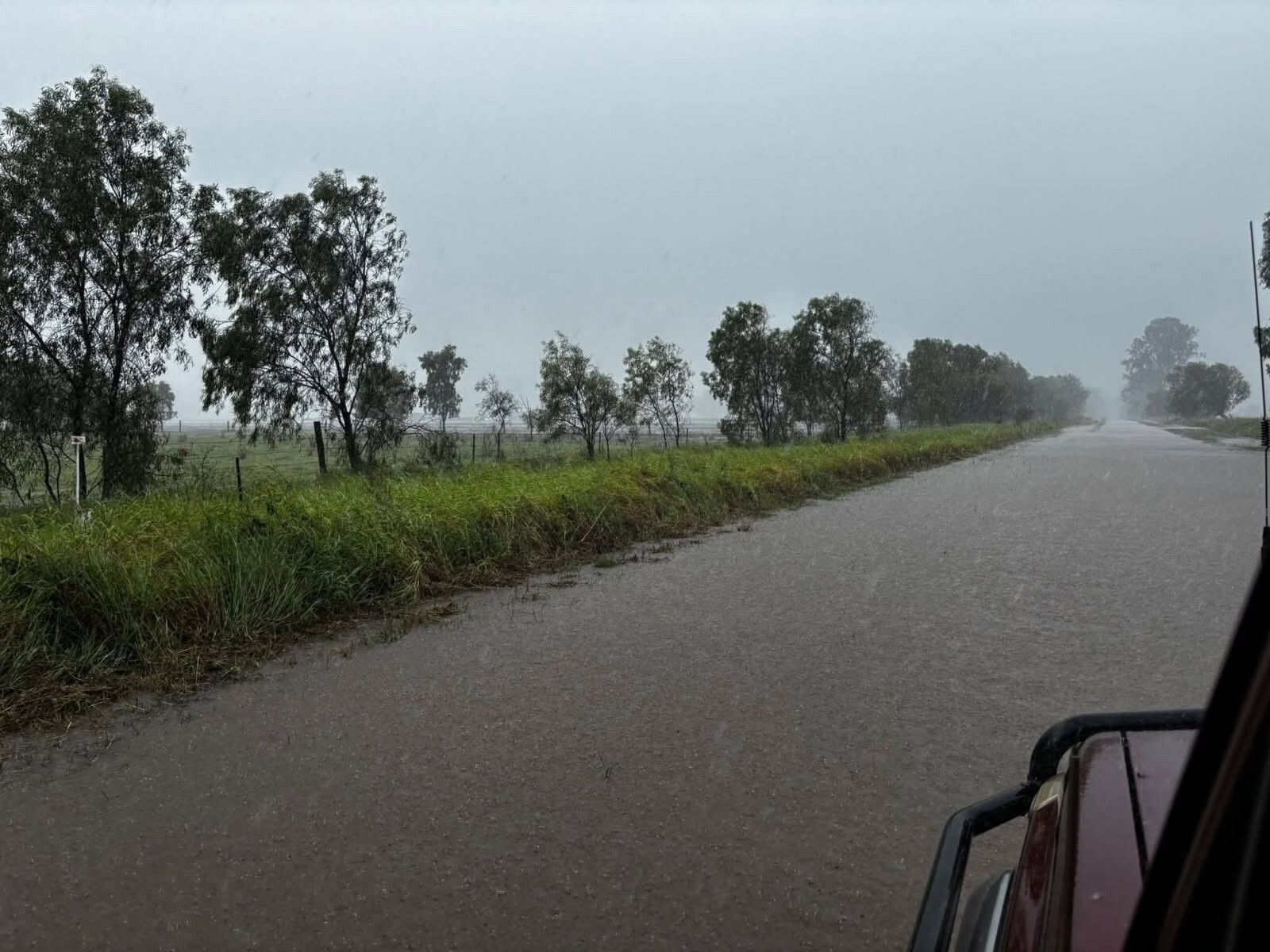 a flooded road
