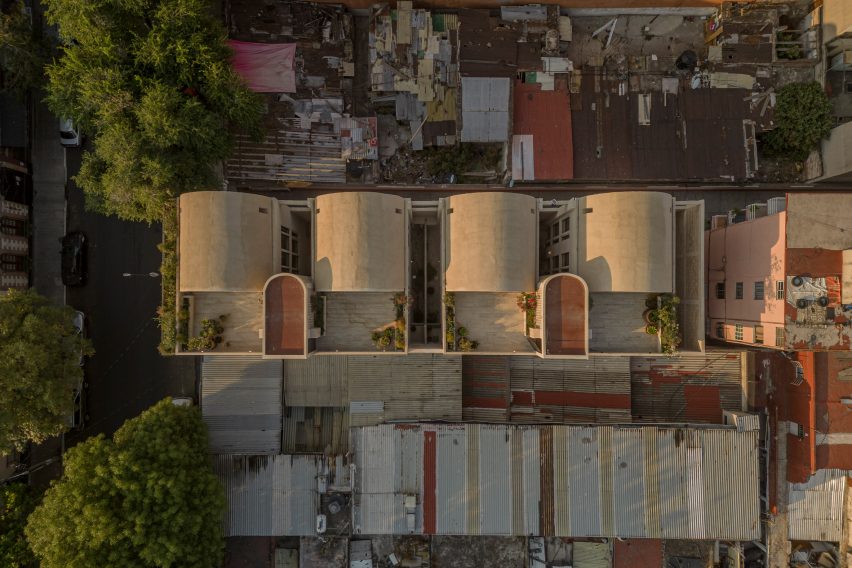 Aerial view of Mariano Azuela 194 by Bloqe Architectura