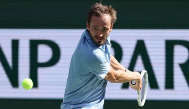 Daniil Medvedev holds an 18-4 season record, according to the Infosys ATP Win/Loss Index.