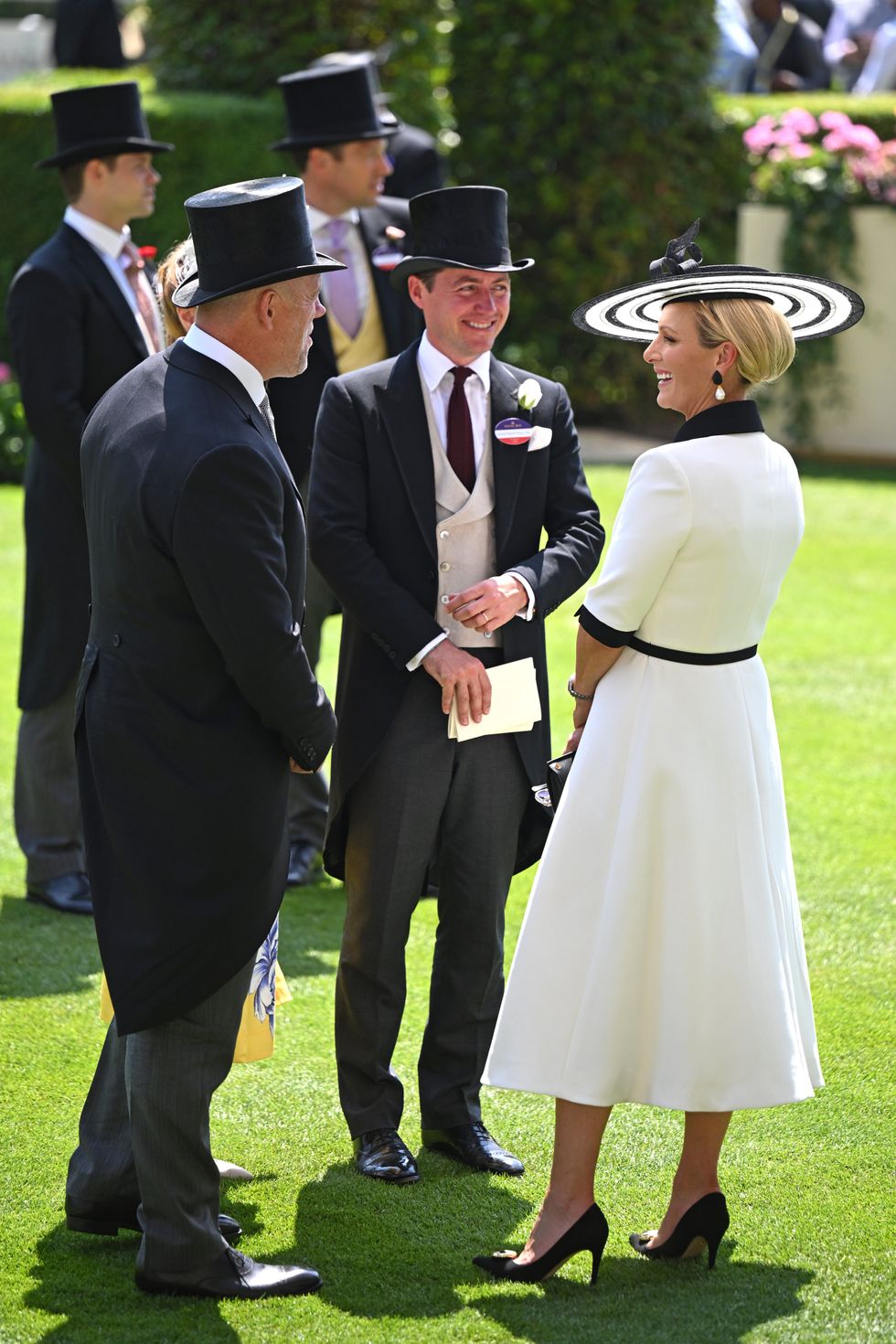 Mike Tindall, Edoardo Mapelli Mozzi and Zara Tindall