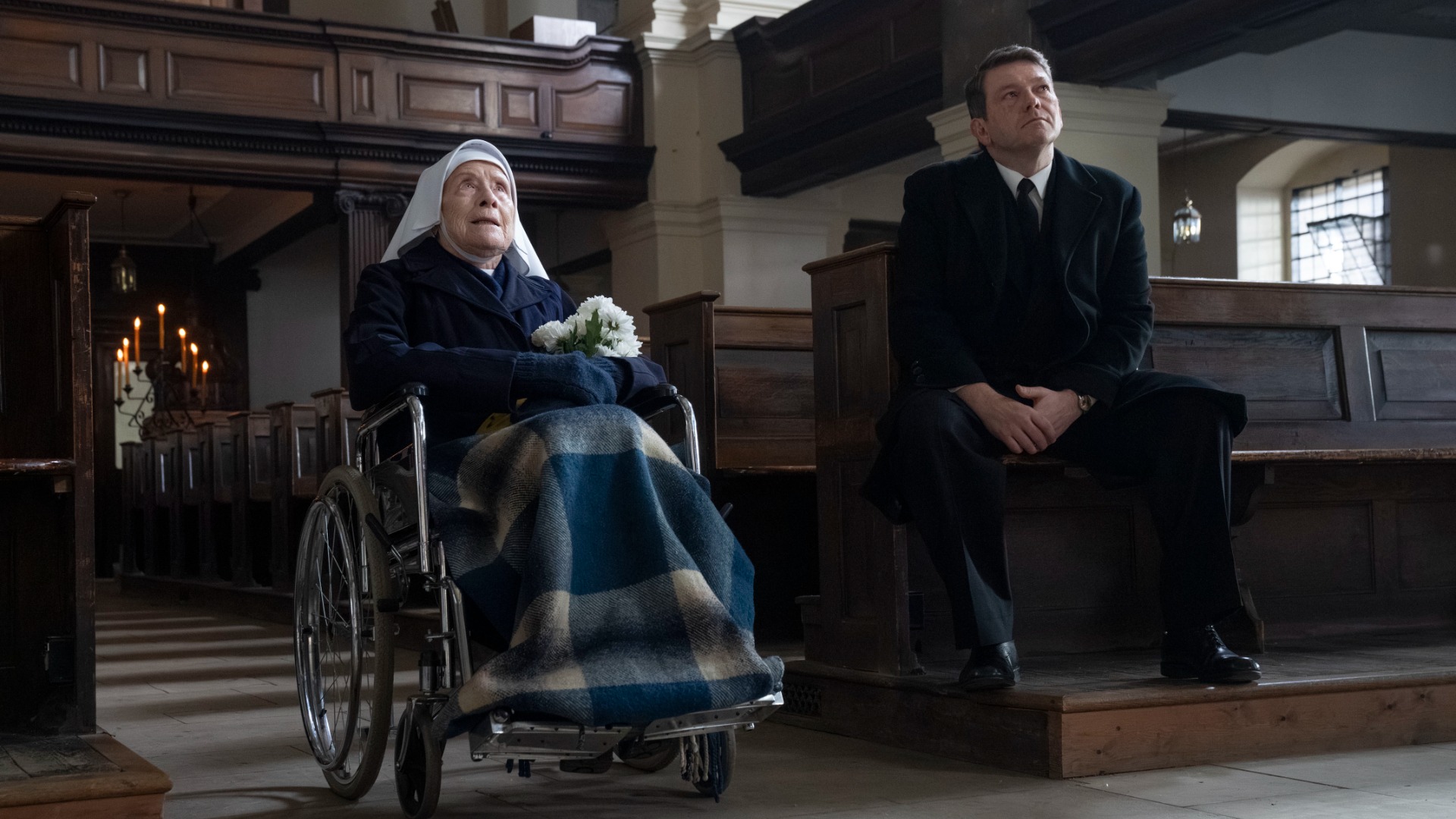 Sister Monica Joan (JUDY PARFITT), Bernie Mullucks (CHRIS REILLY)