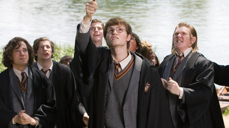 Sirius James and Peter in flashback in Harry Potter and the Order of the Phoenix