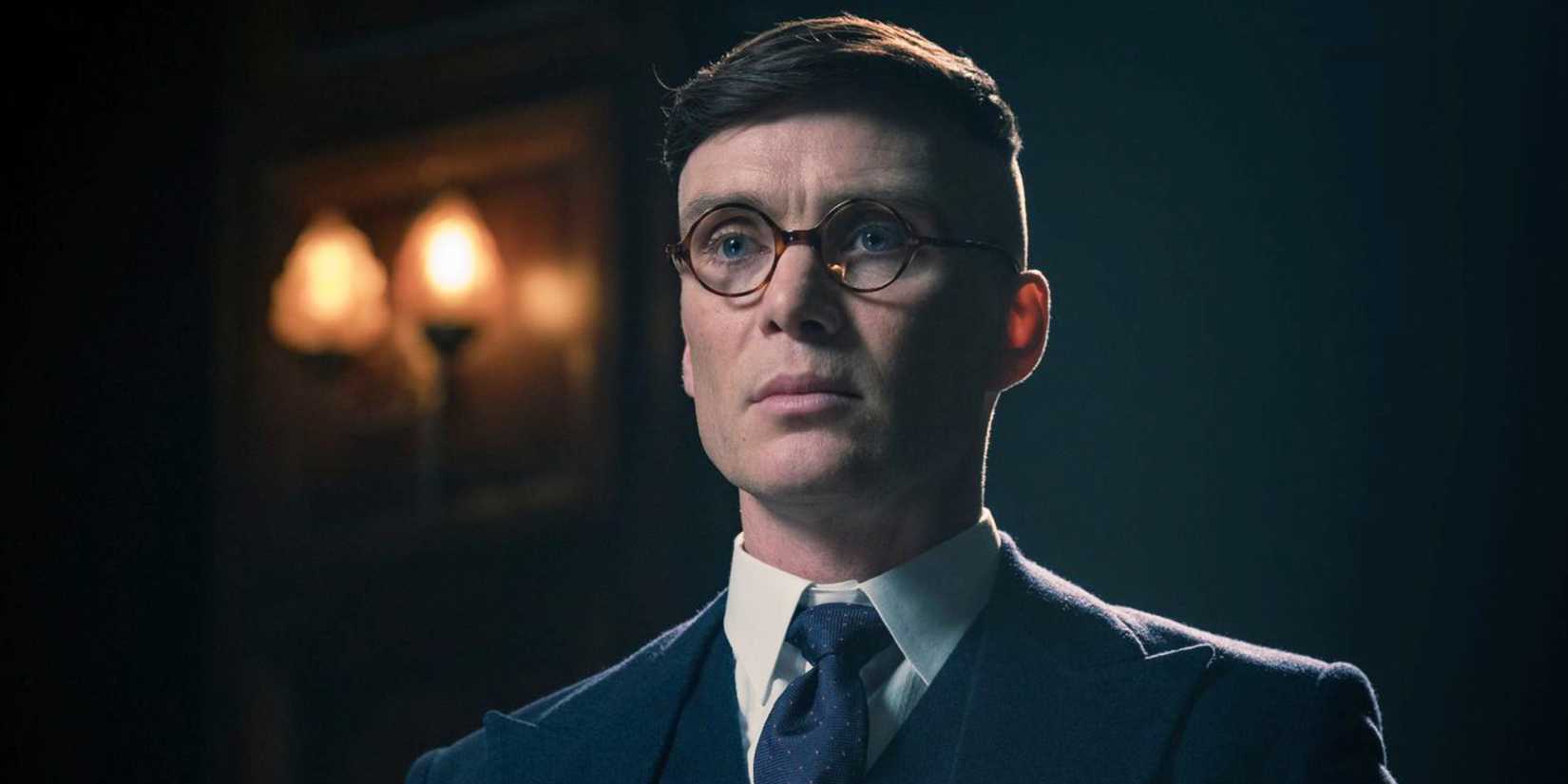 Cillian Murphy looking serious as Tommy Shelby in Peaky Blinder season 6