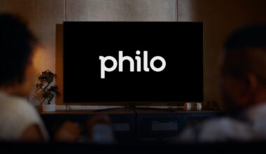 Philo logo on a TV