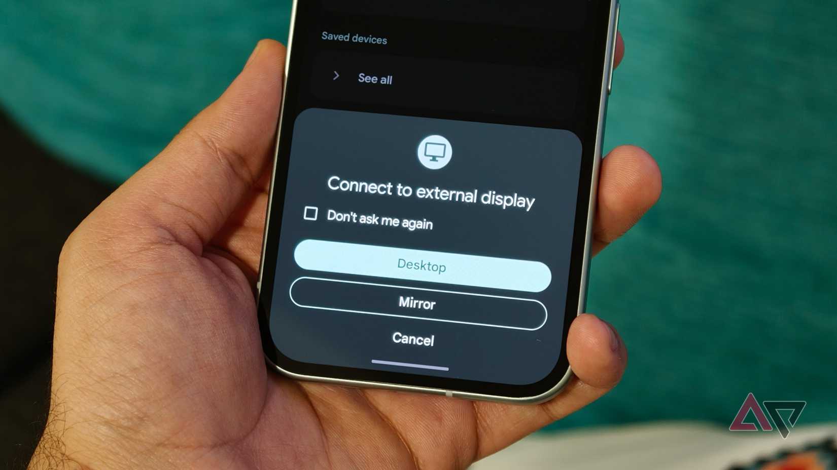 Setting external display as the default for Pixel desktop mode