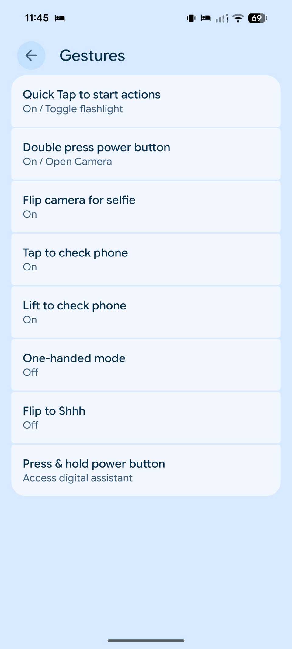 use gestures on Pixel