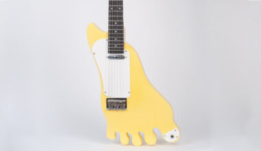 electric guitars by jacques averna take playful, familiar forms
