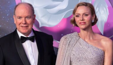 Princess Charlene wears Elie Saab to the 2026 Rose Ball.
