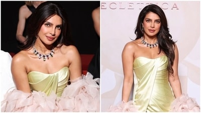 Priyanka Chopra attends an event hosted by Bvlgari in Milan.