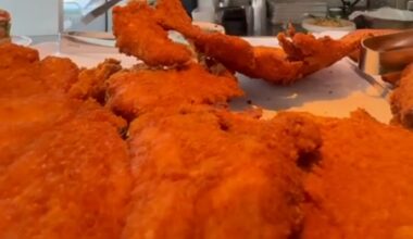 One of the best schnitzels we’ve had, and a full family meal to match