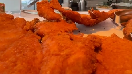 One of the best schnitzels we’ve had, and a full family meal to match