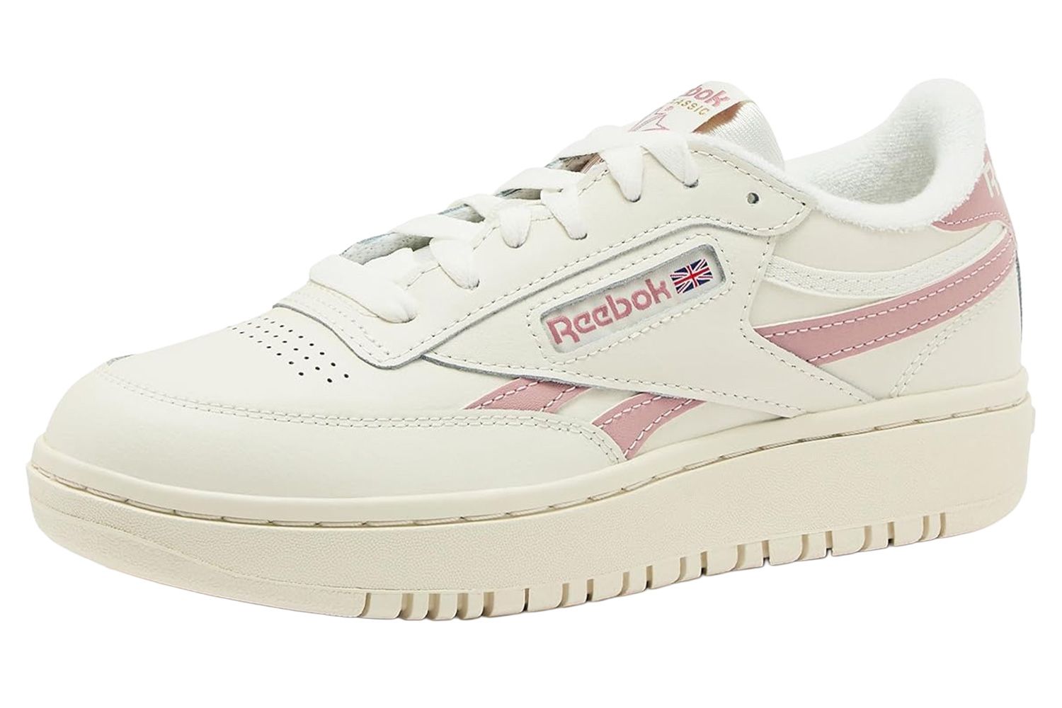 Reebok Womens Club C Double Revenge Platform Tennis Shoes