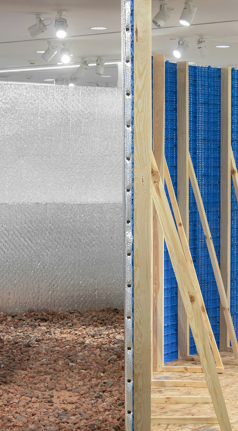 repurposed plastic pallets create an intimate atmosphere at the chicago architecture biennale 5