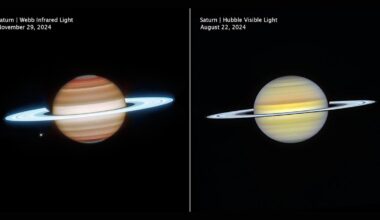 Webb and Hubble telescopes combine forces for a new view of Saturn